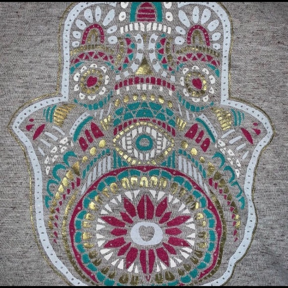 Fifth Sun XL grey HAMSA Tee runs true to size - Picture 3 of 7